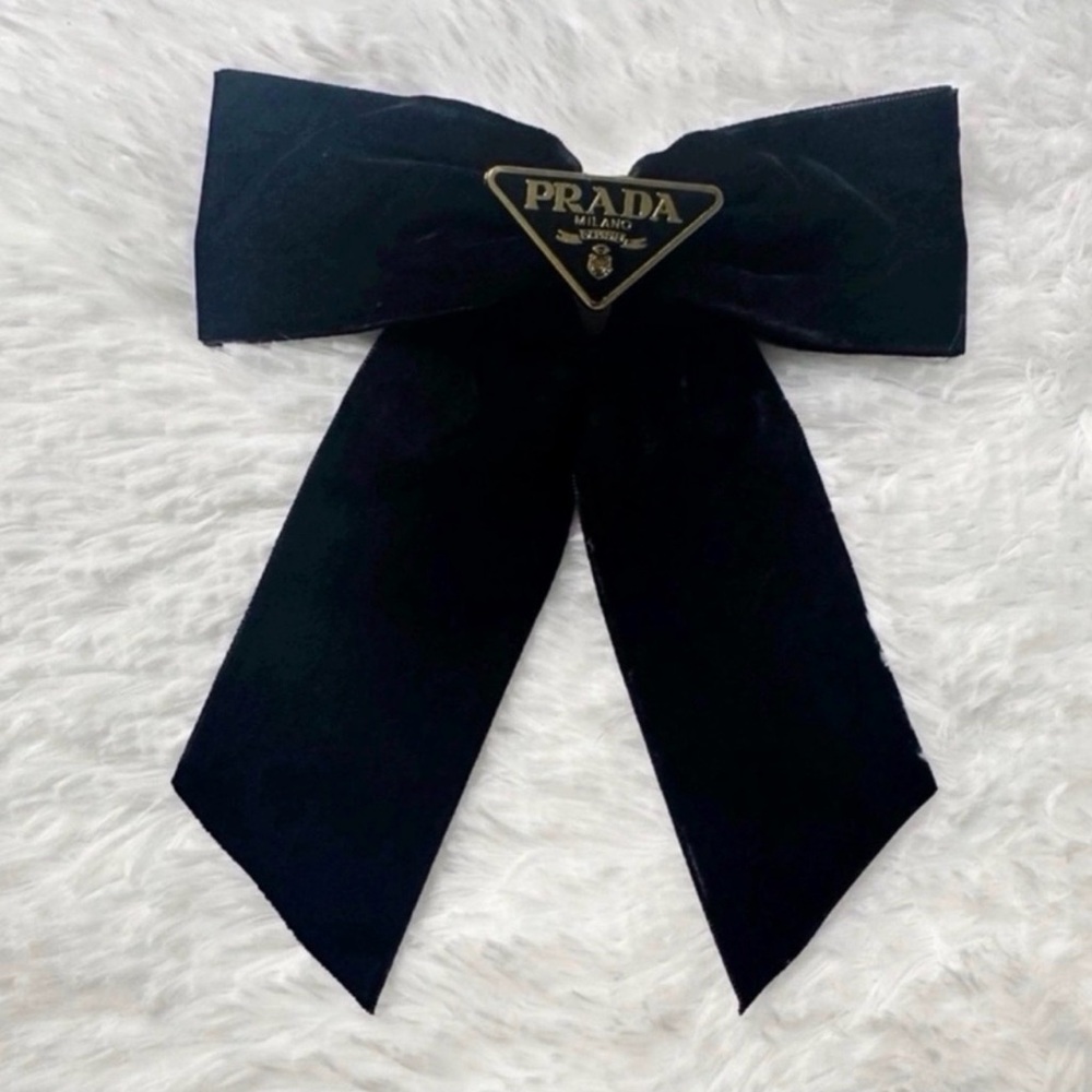 PRADA Velvet Bow Hair Clip
